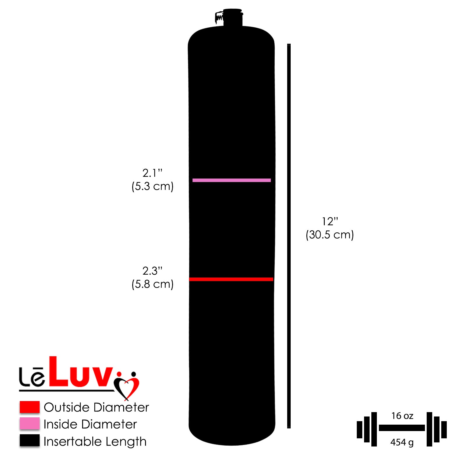 LeLuv Magna Pro Smart Handle Penis Pump Kit | 9" or 12" Length Thick Wall Flangeless Cylinders