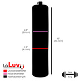 LeLuv Penis Pump - Silver Ultima Handle, Black Rubber Grip, Clear Hose - Thick-Walled Cylinders