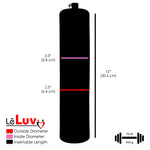 LeLuv® Ultima Penis Pump - Silver Handle with Blue Silicone Grips, Clear Hose - Thick-Walled Cylinder