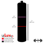 LeLuv Ultima Penis Pump - Purple Silicone Grips, Clear Hose - Thick-Walled Cylinders