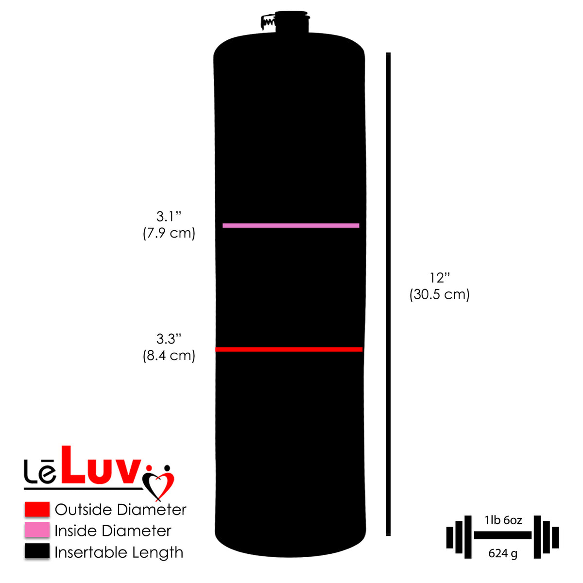 LeLuv Ultima Premium Penis Pump - Silicone Grip & Hose with Thick-Walled Cylinder