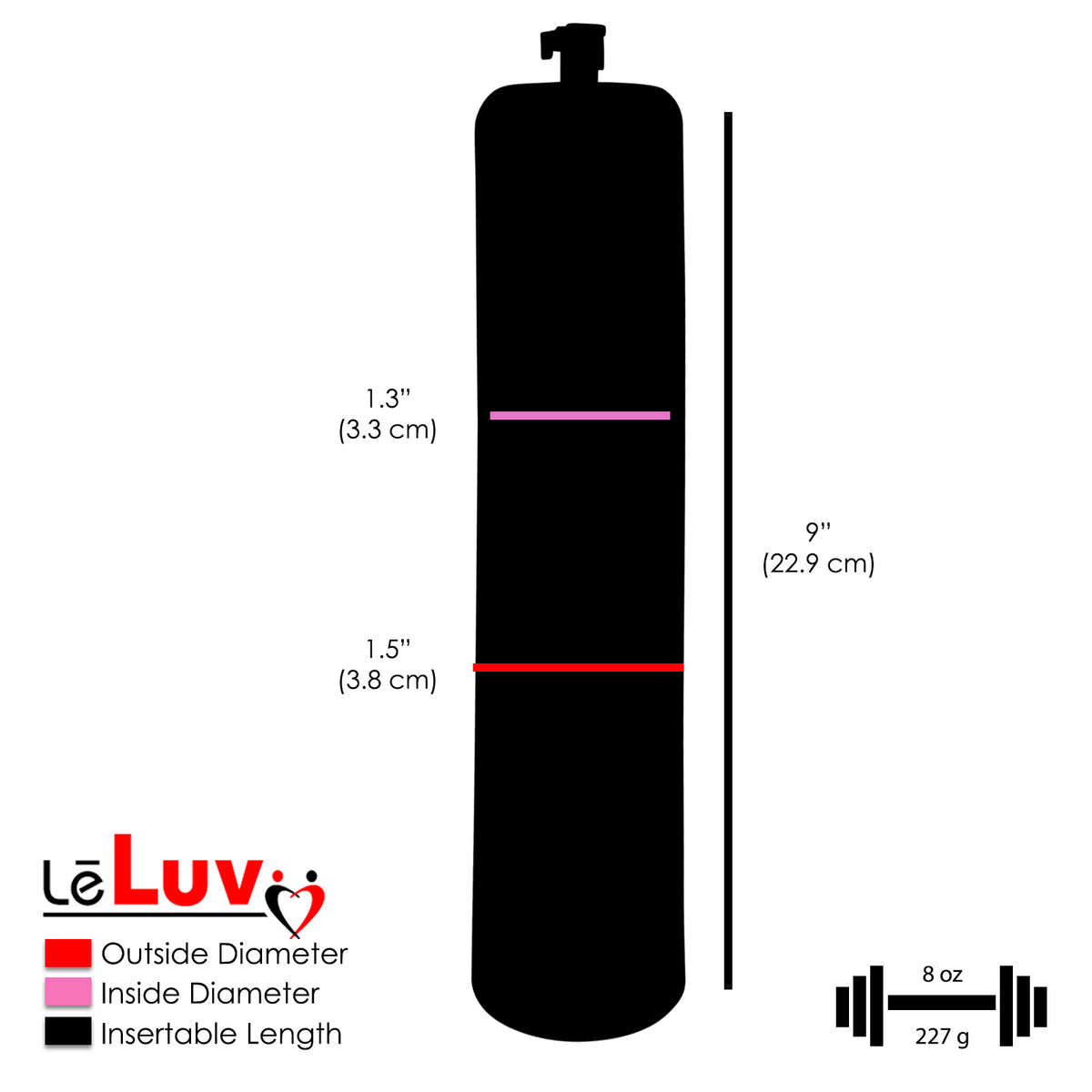 LeLuv Ultima Premium Penis Pump - Silicone Grip & Hose with Thick-Walled Cylinder