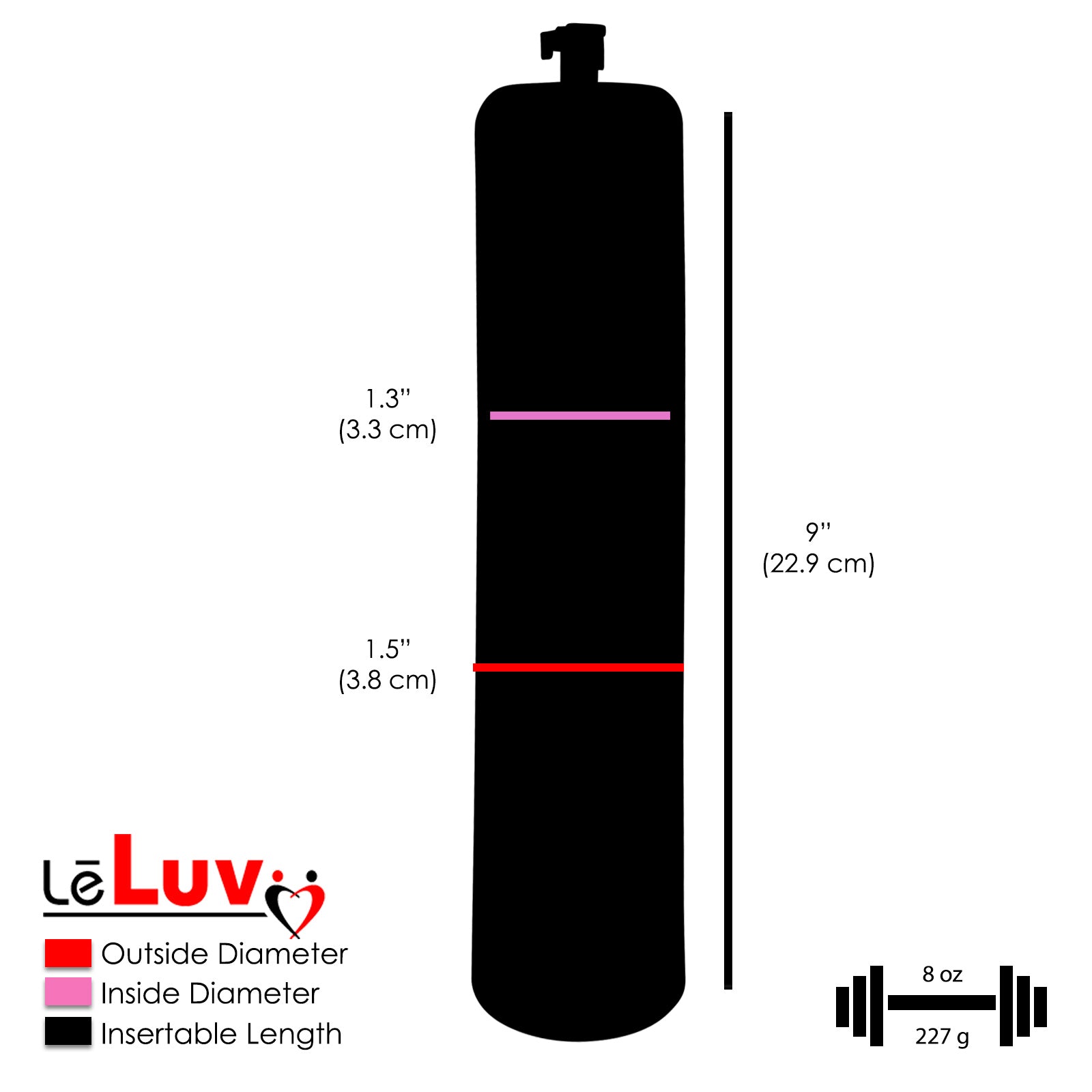 LeLuv Ultima Premium Penis Pump - Blue Silicone Grips and Hose - Thick-Walled Cylinders