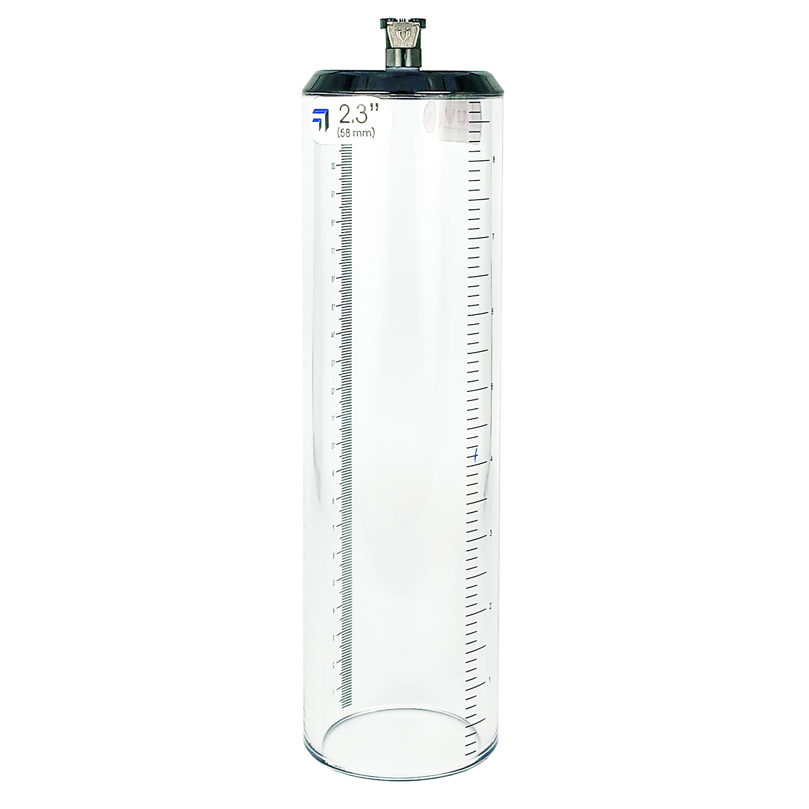 Thick Walled Penis Cylinder 2.3 Inch x 9 Inch with Quick-Release Female Fitting