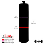 LeLuv Maxi Penis Pump - Blue Handle, Clear Hose - Thick-Walled Cylinders