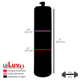 LeLuv Maxi Premium Penis Pump - Blue Handle with Silicone Hose - Thick-Walled Cylinders