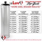 LeLuv® Ultima Silver Penis Pump - Black Silicone Grip, Silicone Hose with Thick Walled Cylinder