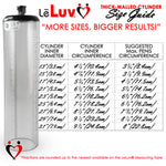 LeLuv Ultima Premium Penis Pump - Blue Silicone Grips and Hose - Thick-Walled Cylinders