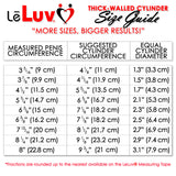 LeLuv Ultima Black Rubber Grip Clear Hose Penis Pump  9" or  12" Thick-Walled Cylinder 