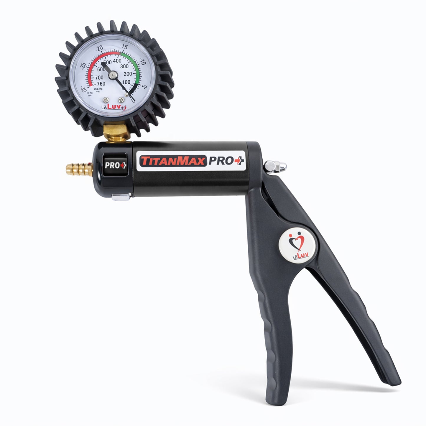 LeLuv TitanMax Pro Manual Vacuum Pump with Protected Gauge