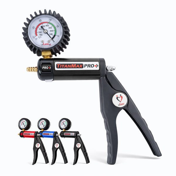 LeLuv TitanMax Pro Manual Vacuum Pump with Protected Gauge