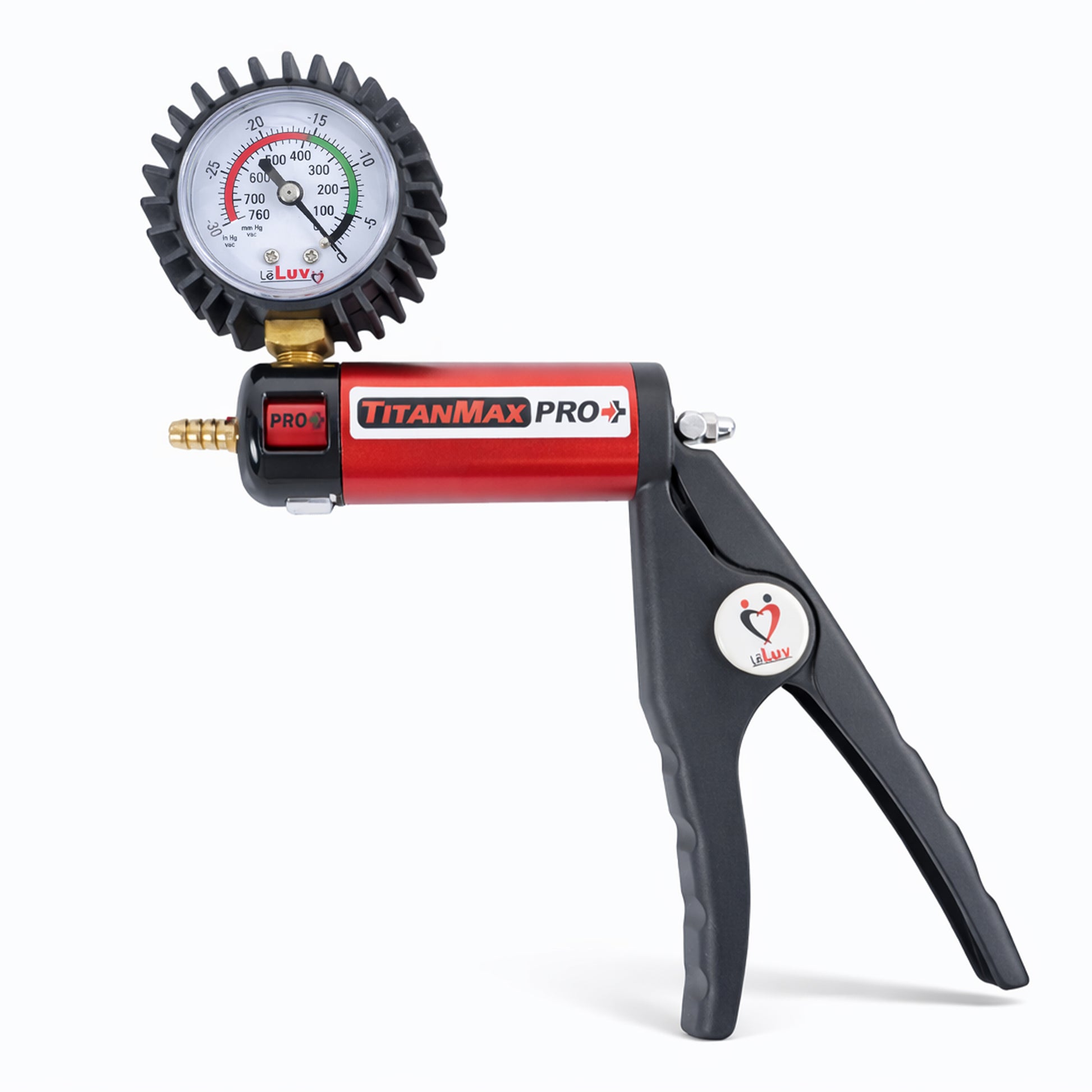 LeLuv TitanMax Pro Manual Vacuum Pump with Protected Gauge