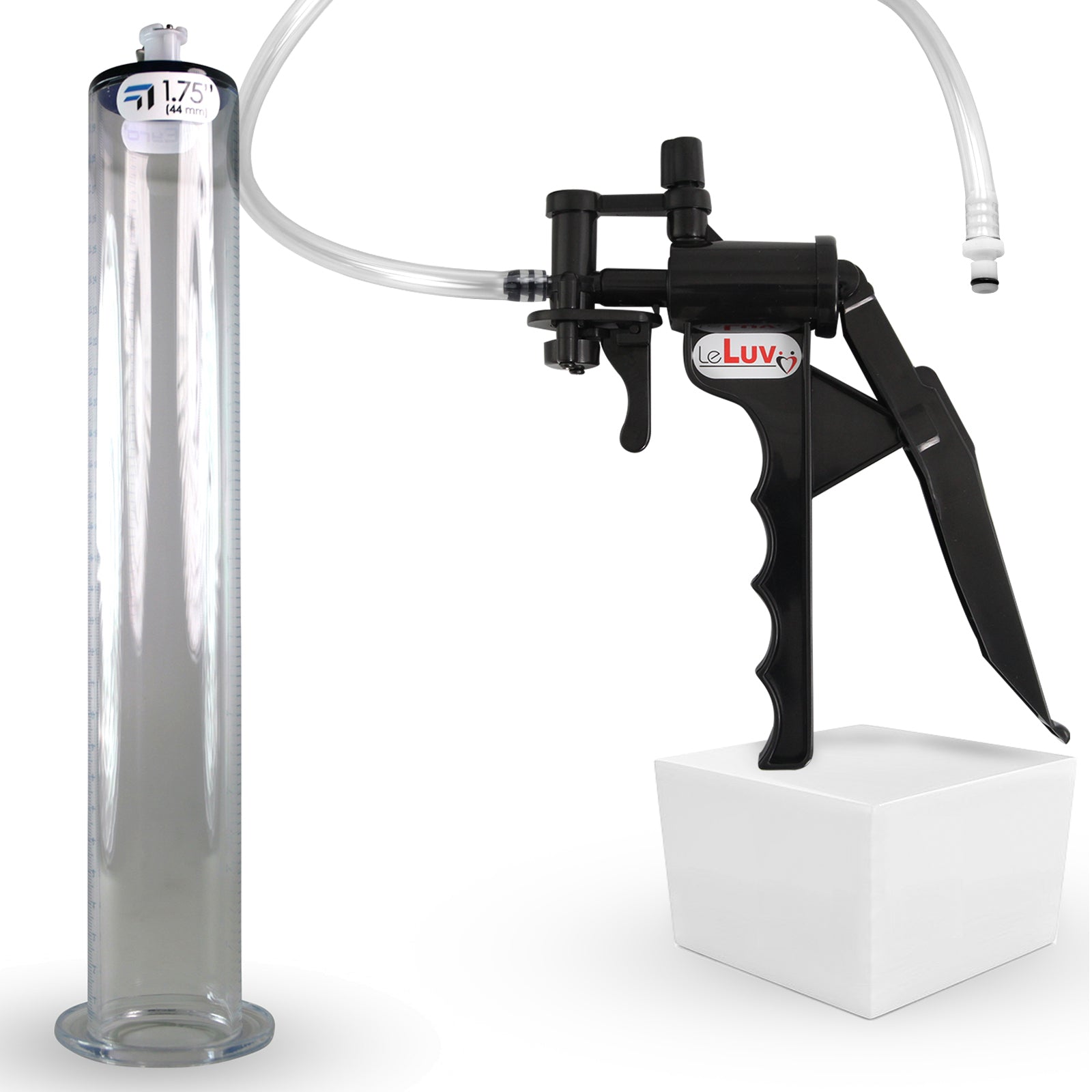 TYRO Black Handle Penis Pump 12" Length x 1.75" Diameter WIDE Flange Cylinder