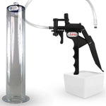 TYRO Black Handle Penis Pump 12" Length x 2.25" Diameter WIDE Flange Cylinder