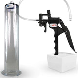 TYRO Black Handle Penis Pump 12" Length x 2.25" Diameter WIDE Flange Cylinder