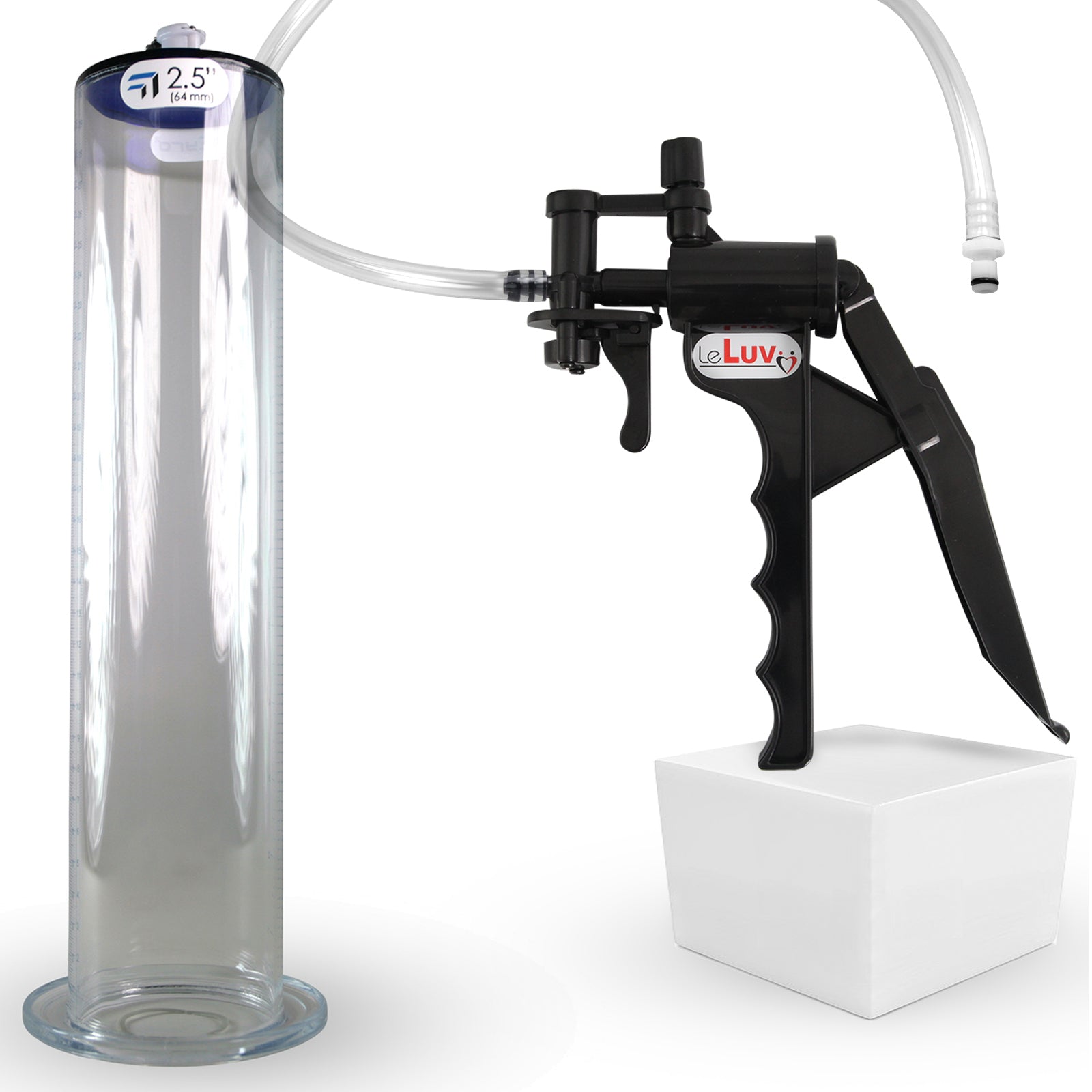 TYRO Black Handle Penis Pump 12" Length x 2.50" Diameter WIDE Flange Cylinder