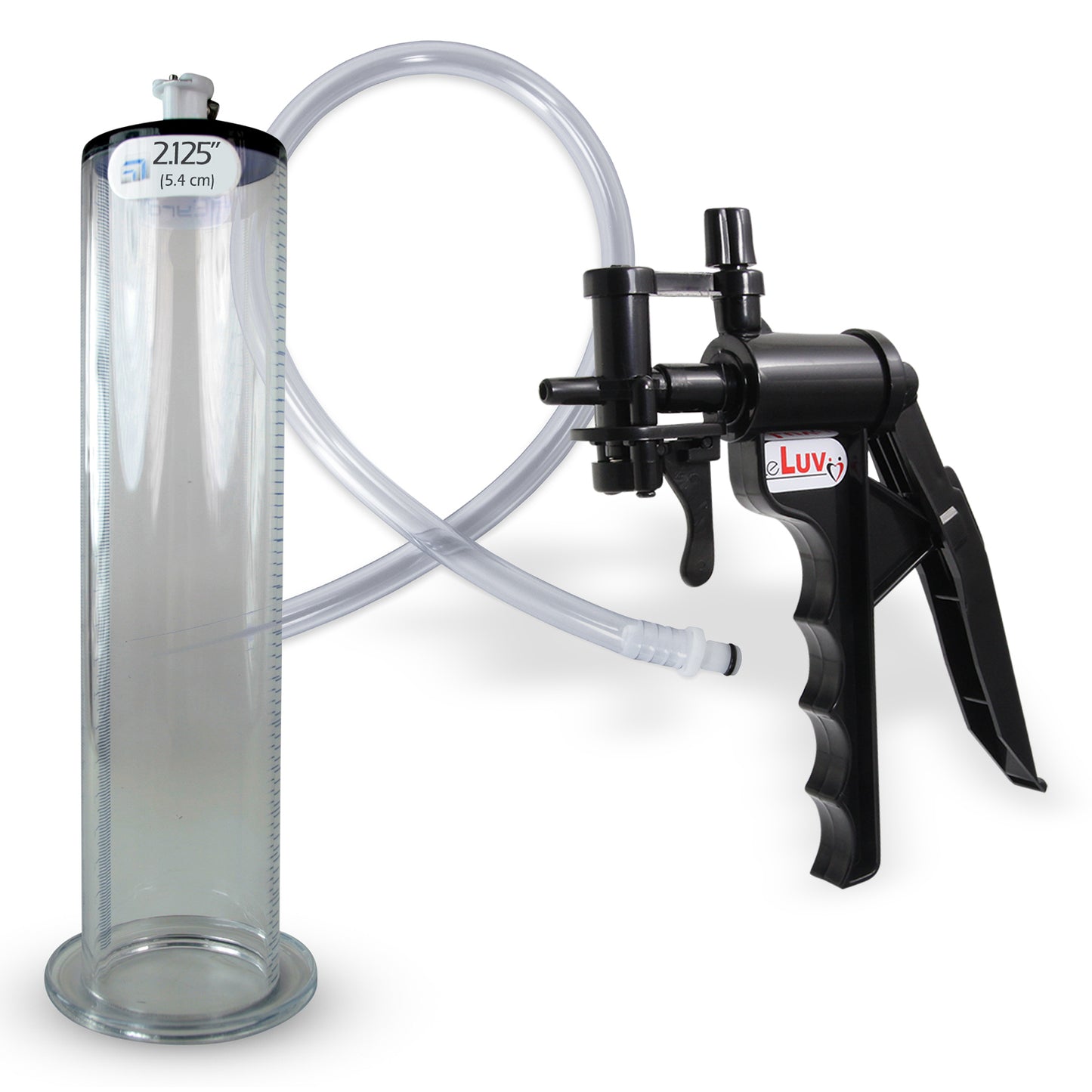 TYRO Black Handle Penis Pump 9" Length x 2.125" Diameter WIDE Flange Cylinder