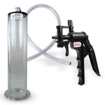 TYRO Black Handle Penis Pump 9" Length x 2.125" Diameter WIDE Flange Cylinder
