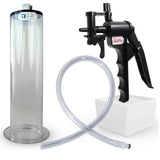 TYRO Black Handle Penis Pump 9" Length x 2.25" Diameter WIDE Flange Cylinder