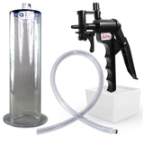 TYRO Black Handle Penis Pump 9" Length x 2.50" Diameter WIDE Flange Cylinder