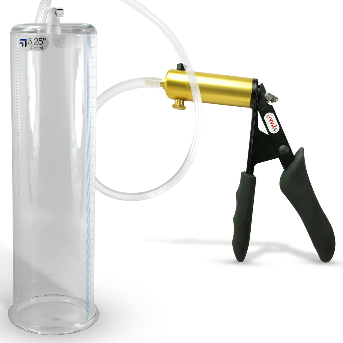 Ultima Black Penis Pump Ergonomic Grips 12" Length - 3.25" Cylinder Diameter