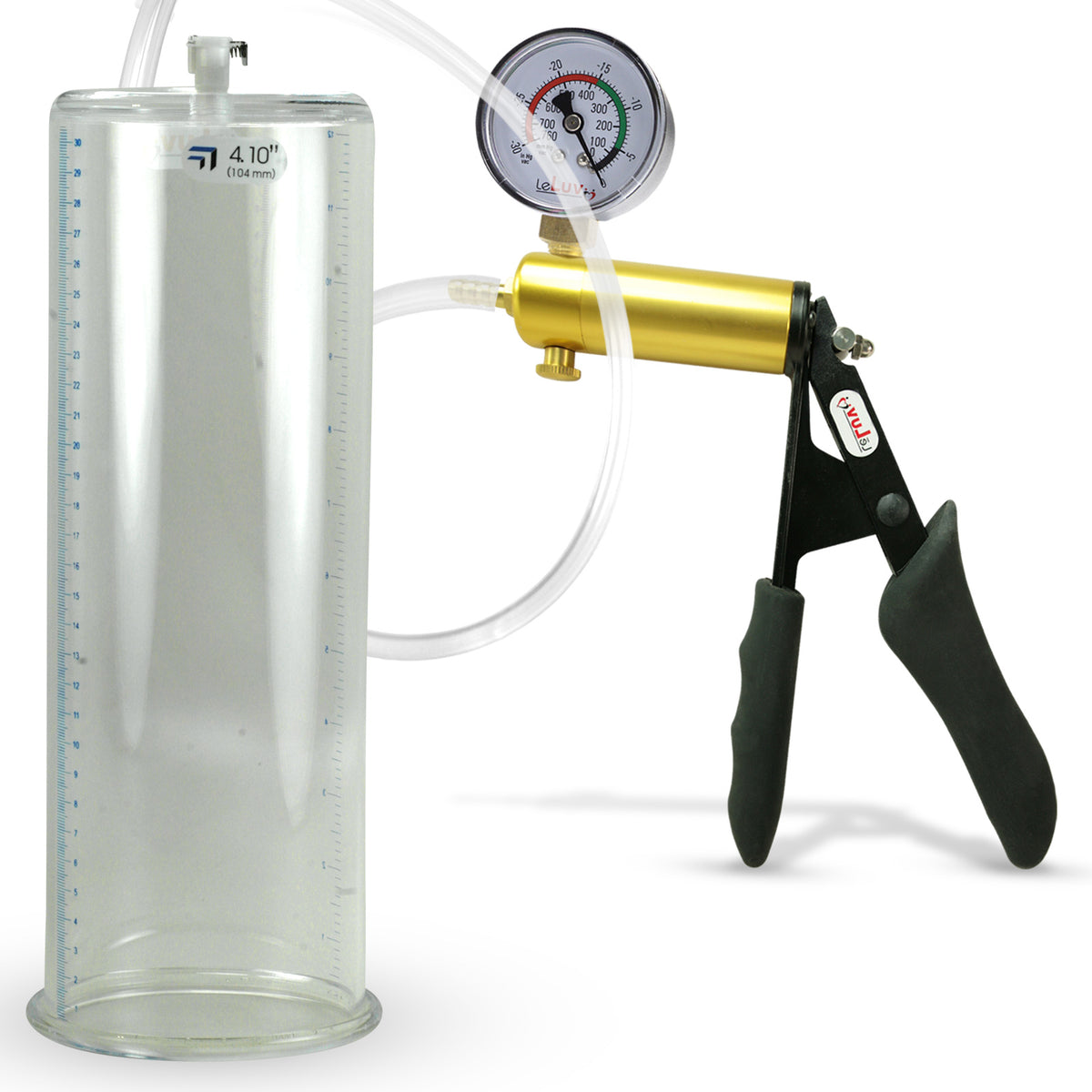 Ultima Black Penis Pump Ergonomic Grips with Gauge 12" x 4.10" Cylinder Diameter