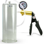 Ultima Black Penis Pump Ergonomic Grips + Gauge & Cover 9" Length 4.50" Diameter