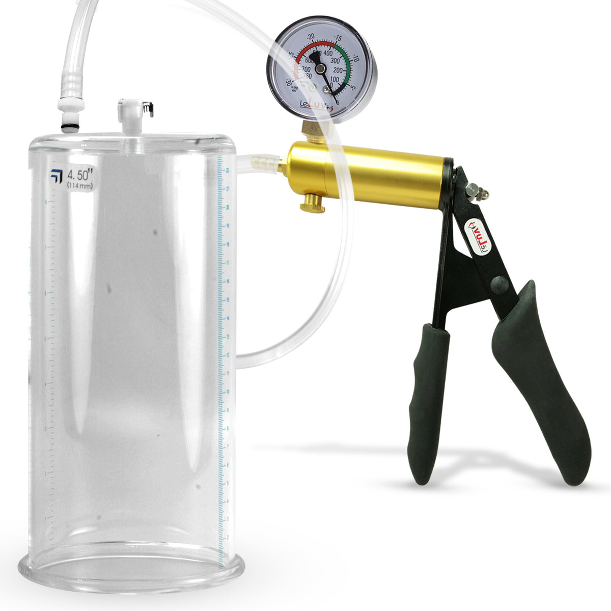 Ultima Black Penis Pump Ergonomic Grips with Gauge 9" x 4.50" Cylinder Diameter