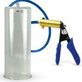 Ultima Brass Blue Silicone Grip, Silicone Hose | Penis Pump | 12" x 4.50" Cylinder