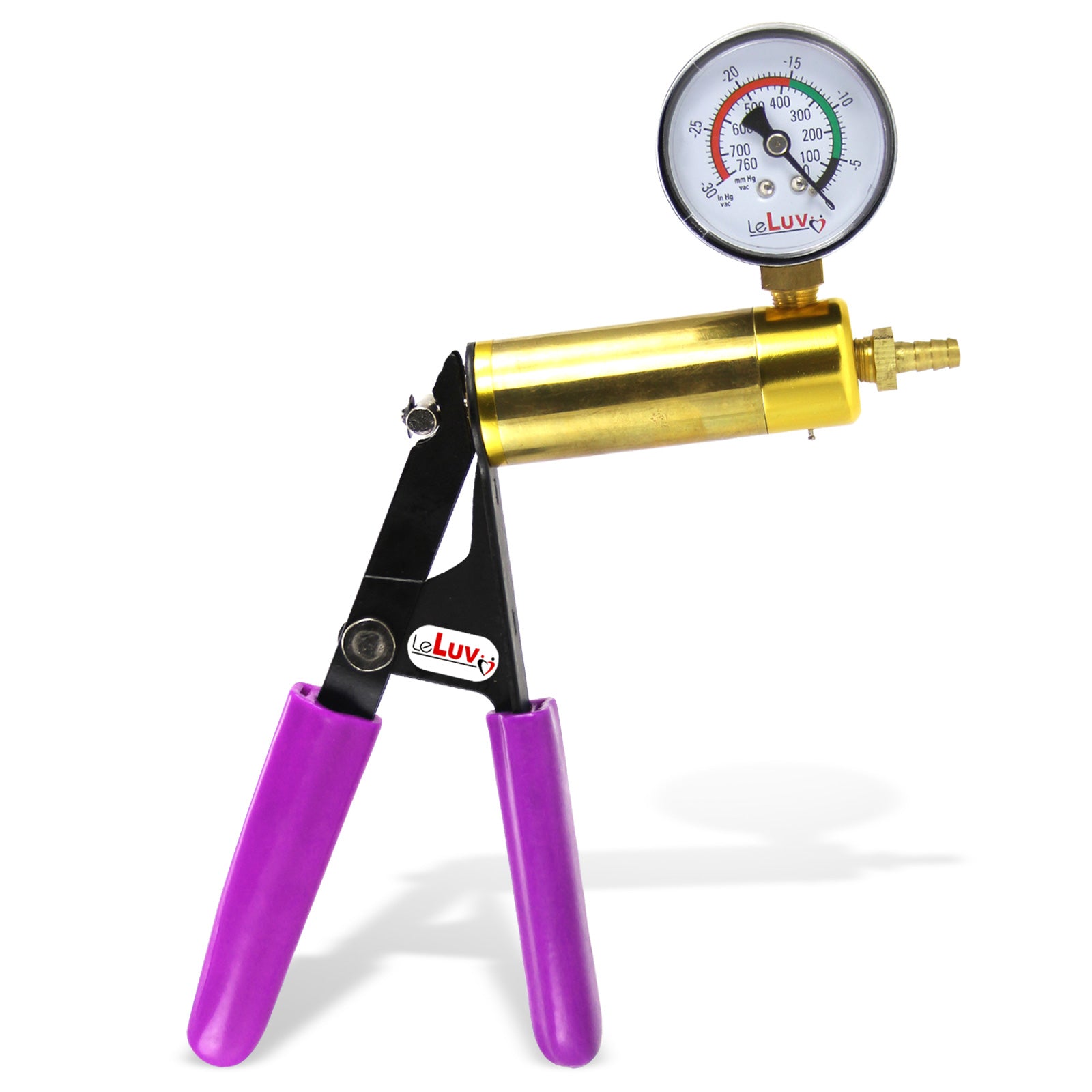 Ultima Brass Handle w/ Purple Rubber Grips - with Gauge