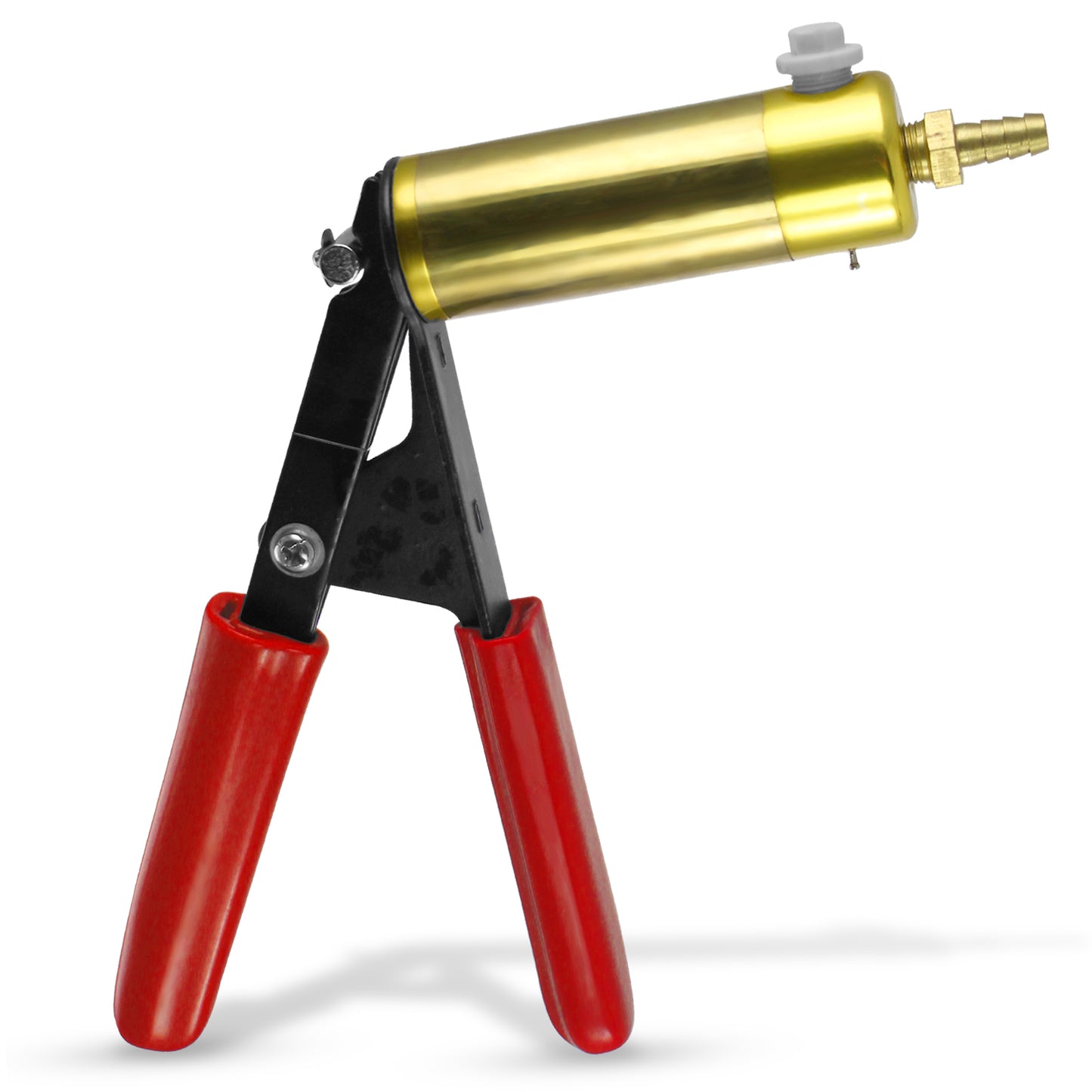 LeLuv Penis Pump - Silver Ultima Handle, Black Rubber Grip, Clear Hose - Round Flange Cylinders