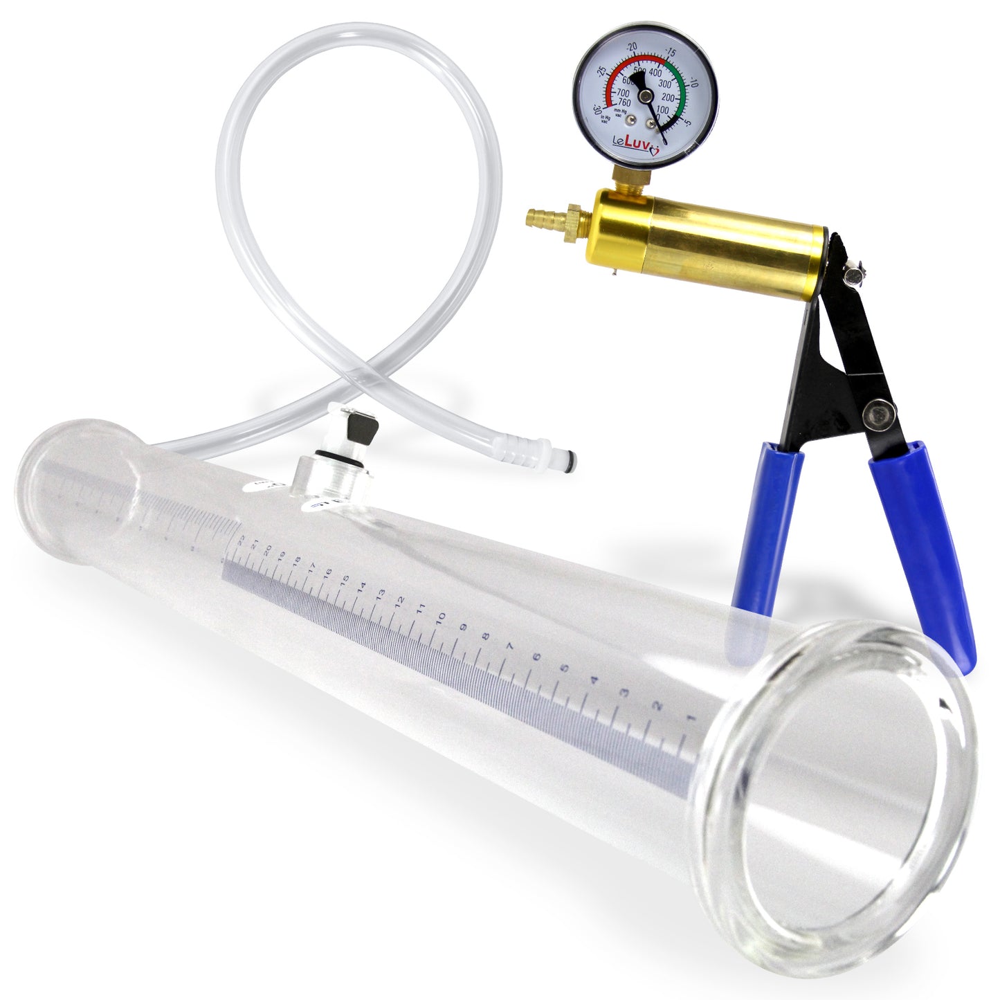 Blue Ultima Gauge Buddy Penis Pump 16" x 2.0"