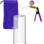 ULTIMA Purple Penis Pump Rubber Grips, Clear Hose + Gauge & Cover 9" Length 4.50" Diameter