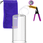 ULTIMA Purple Penis Pump Rubber Grips, Clear Hose + Gauge & Cover 9" Length 5.00" Diameter