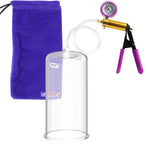 ULTIMA Purple Penis Pump Rubber Grips, Clear Hose + Gauge & Cover 9" Length 4.50" Diameter