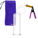 ULTIMA Purple Penis Pump Rubber Grips, Clear Hose 9" Length - 3.00" Cylinder Diameter
