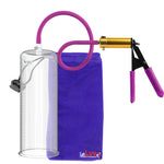 Ultima Brass Purple Penis Pump | Rubber Grip, Silicone Hose | 12" Length - 3.70" Cylinder Diameter