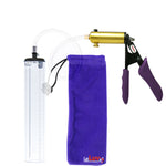 Ultima Brass Purple Penis Pump | Silicone Grip, Clear Hose - 12" x 2.1" Thick-Walled Cylinder