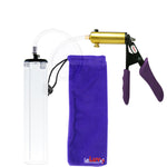Ultima Brass Purple Penis Pump | Silicone Grip, Clear Hose - 12" x 2.5" Thick-Walled Cylinder