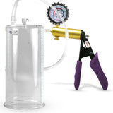 ULTIMA Purple Penis Pump Ergonomic Grips + Gauge & Cover 9" Length 4.50" Diameter