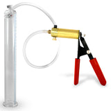 Ultima Red Rubber Grip, Clear Hose | Penis Pump + 12" x1.35" Cylinder