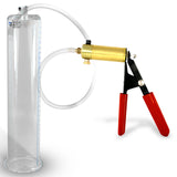 Ultima Red Rubber Grip, Clear Hose | Penis Pump + 12" x 2.50" Cylinder