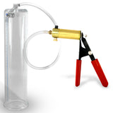 Ultima Red Rubber Grip, Clear Hose | Penis Pump + 12" x 2.75" Cylinder
