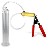 Ultima Red Rubber Grip, Clear Hose | Penis Pump + 9" x 1.50" Cylinder