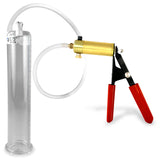 Ultima Red Rubber Grip, Clear Hose | Penis Pump + 9" x 1.75" Cylinder