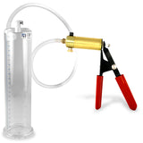 Ultima Red Rubber Grip, Clear Hose | Penis Pump + 9" x 2.25" Cylinder