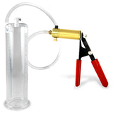Ultima Red Rubber Grip, Clear Hose | Penis Pump + 9" x 2.50" Cylinder