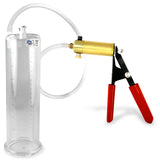 Ultima Red Rubber Grip, Clear Hose | Penis Pump + 9" x 2.75" Cylinder