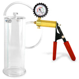 Ultima Red Rubber Grip, Clear Hose | Penis Pump + Protected Gauge | 9" x 3.25"