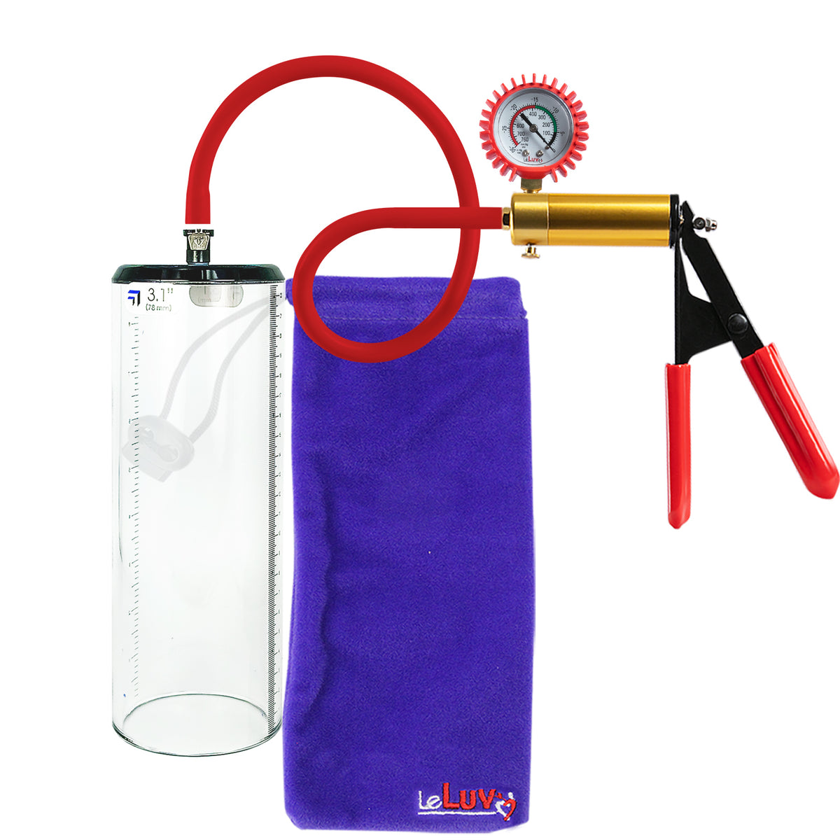 Red + Protected Gauge / 9" x 3.1"